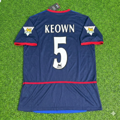 Martin Keown 5- Arsenal 2002-2004 Schwarz Blau o2 Retro Trikot Fußballtrikot
