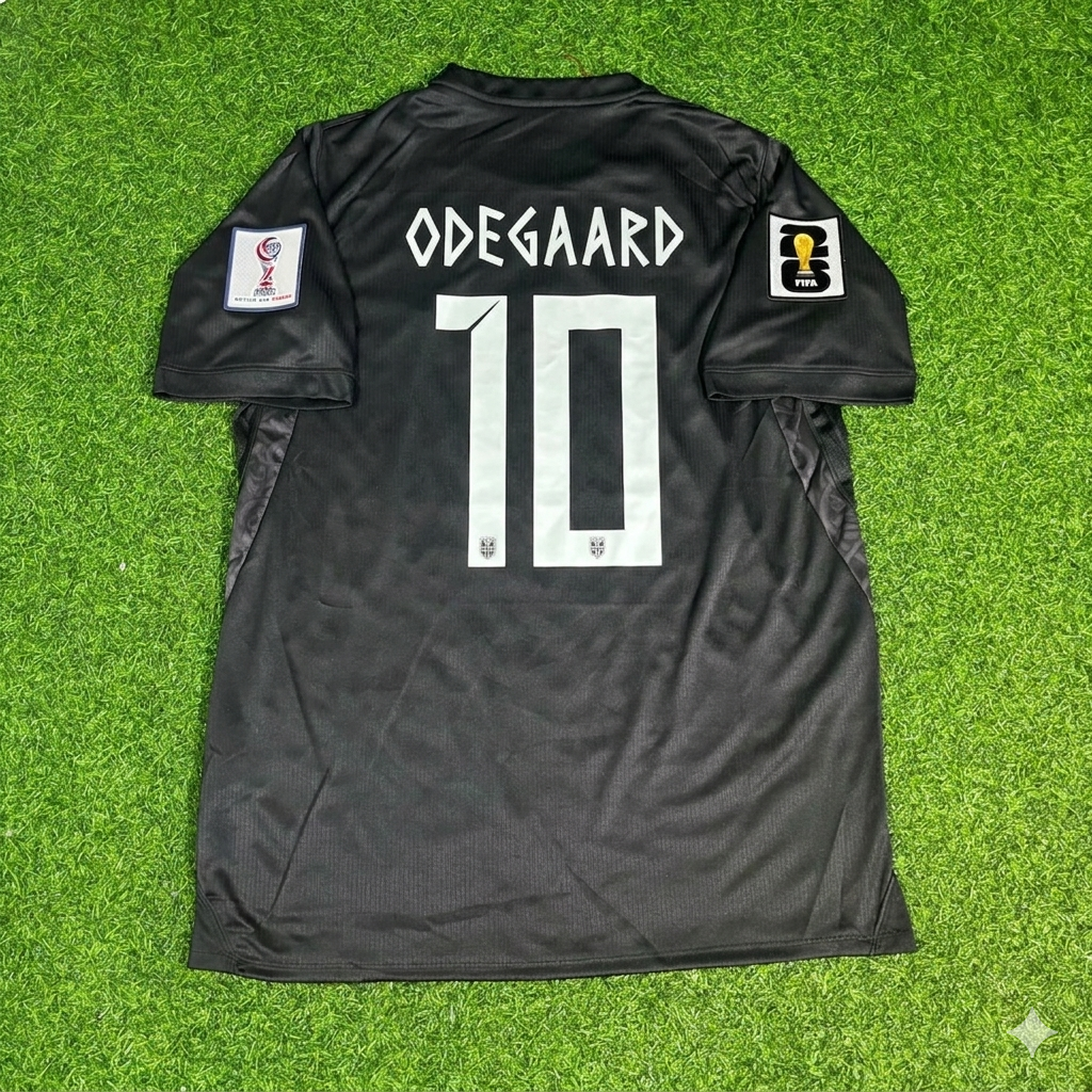 Martin Ødegaard #10 Norway 2026 World Cup Black Away Football Jersey