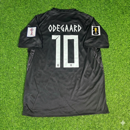 Martin Ødegaard #10 Norway 2026 World Cup Black Away Football Jersey