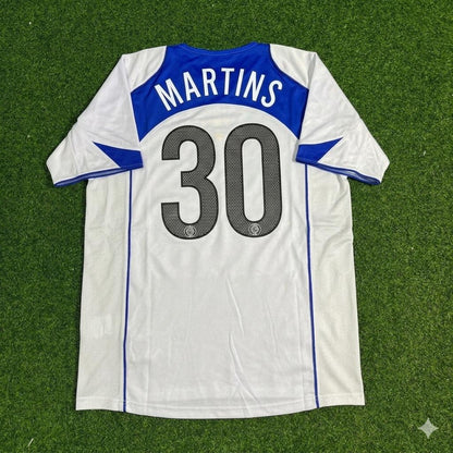 Camiseta de fútbol retro blanca del Inter de Milán 2004-2005 de Obafemi Martins