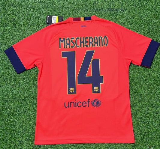 Javier Mascherano 14- Tenue de la saison 2014 du FC Barcelone Maillot rétro