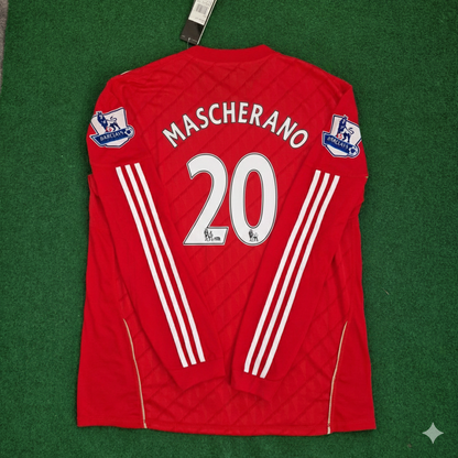Liverpool 2010/12 Long Sleeve Red Retro Jersey – Javier Mascherano