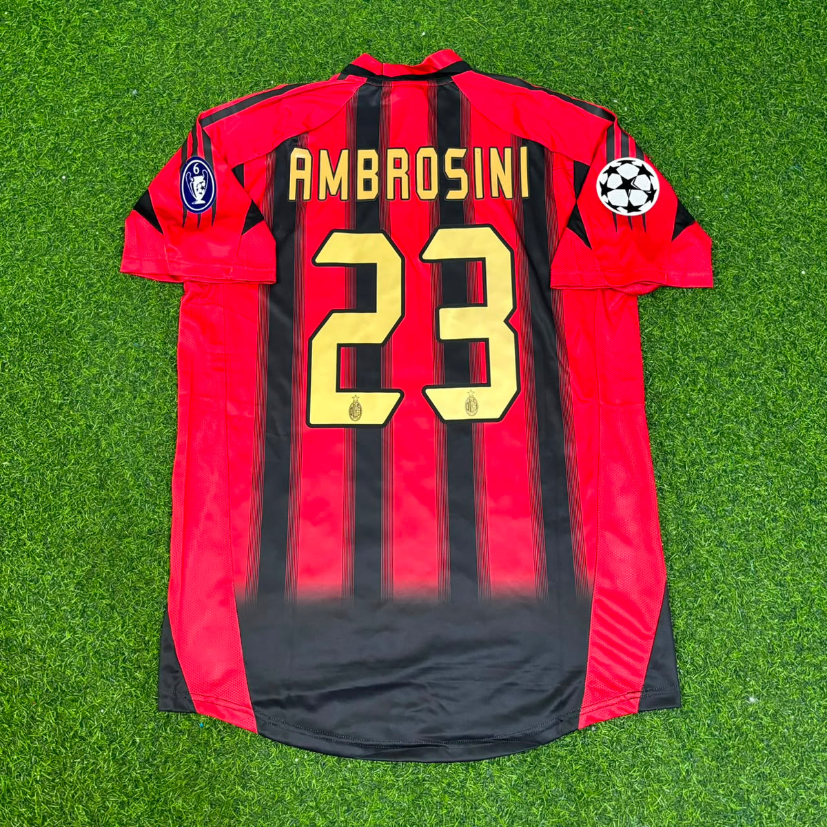 Massimo Ambrosini #23 AC Milan 2004 2005 Home Retro Football Jersey