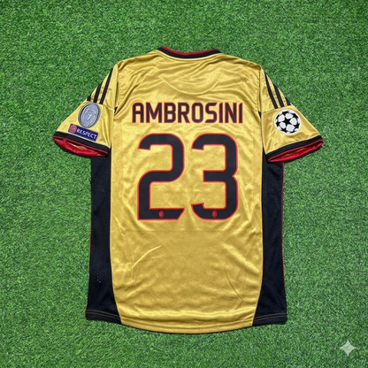 AC Milan Gold Retro Jersey – Massimo Ambrosini 23