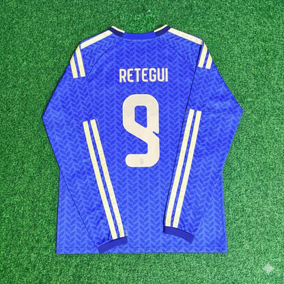 Mateo Retegui 9- Italy 2026 World Cup Long Sleeve Football Jersey