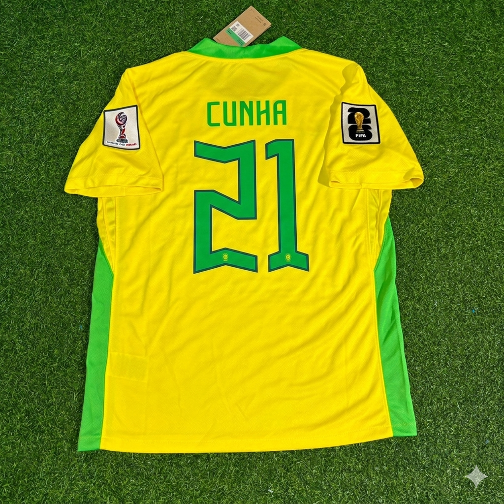 Matheus Cunha Brazil 2026 World Cup New Season Football Jersey