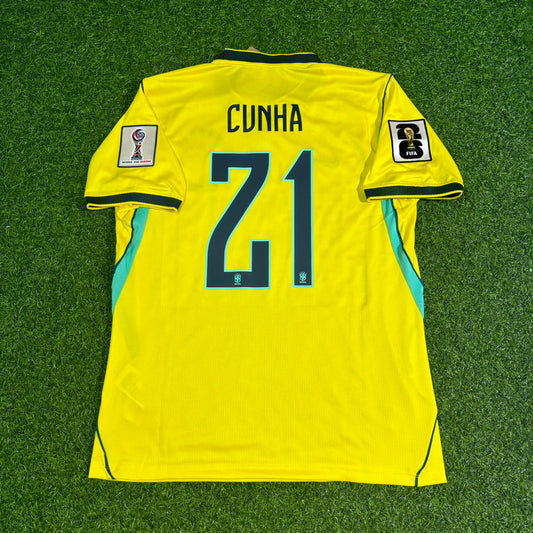 Matheus Cunha #21 Brasilien WM 2026 Gelbes Heimtrikot