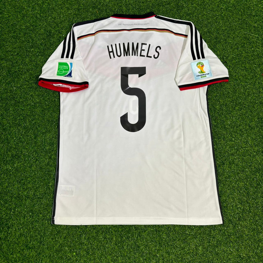 Mats Hummels Germany Deutschland 2014 World Cup White Retro Football Jersey