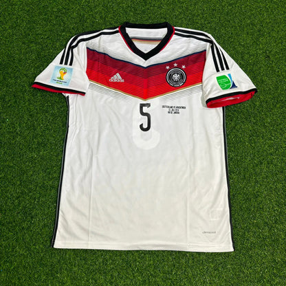 Mats Hummels Germany Deutschland 2014 World Cup White Retro Football Jersey