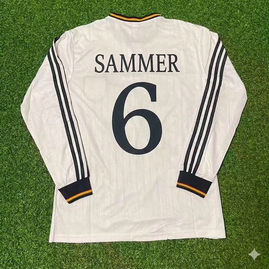 Germany 1996 EURO Final Home Long Sleeve Retro Football Jersey – Matthias Sammer 6