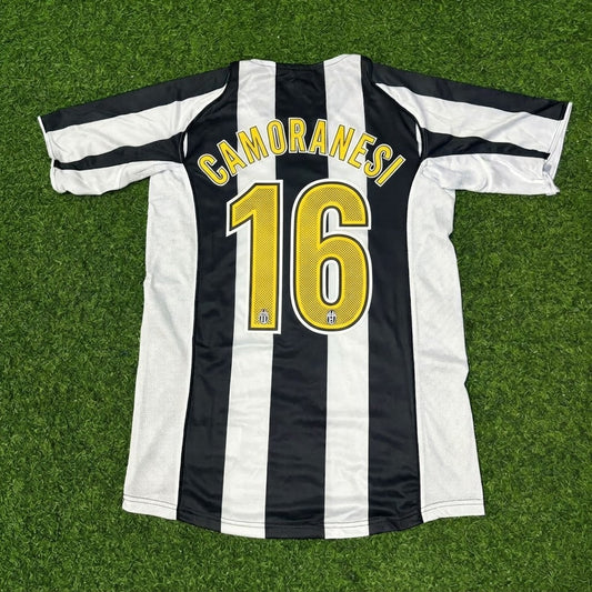 Mauro Camoranesi #16 Juventus 2004-2005 Schwarz Weiß Heim Retro Fußballtrikot