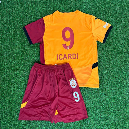 Mauro Icardi 9 Galatasaray Kirmizi Cocuk Formasi KinderTrikot Kids Kit Set Maillot Enfant