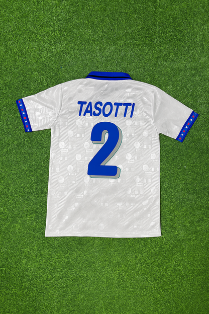 Mauro Tasotti Italy 1994 World Cup White Retro Football Jersey Kit