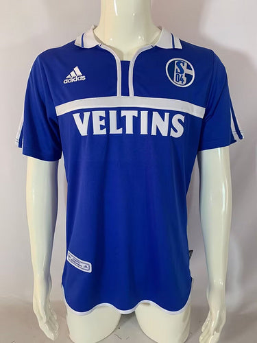 Schalke 04 – 2000/2002 Heim Retro Trikot Blau Fußballtrikot