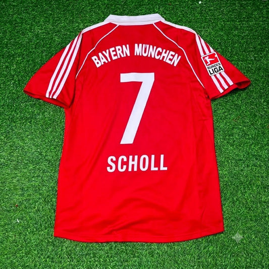 Bayern Munich 2005/06 Bundesliga Red Home Retro Football Jersey – Mehmet Scholl