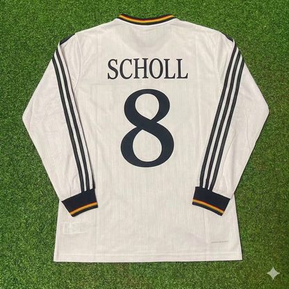Deutschland 1996 EURO-Finale Heim Retro-Fußballtrikot Langarm – Mehmet Scholl 8