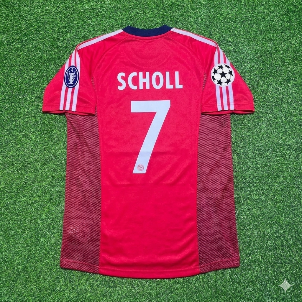 Bayern Munich 2002/03 Home Red Retro Jersey – Mehmet Scholl