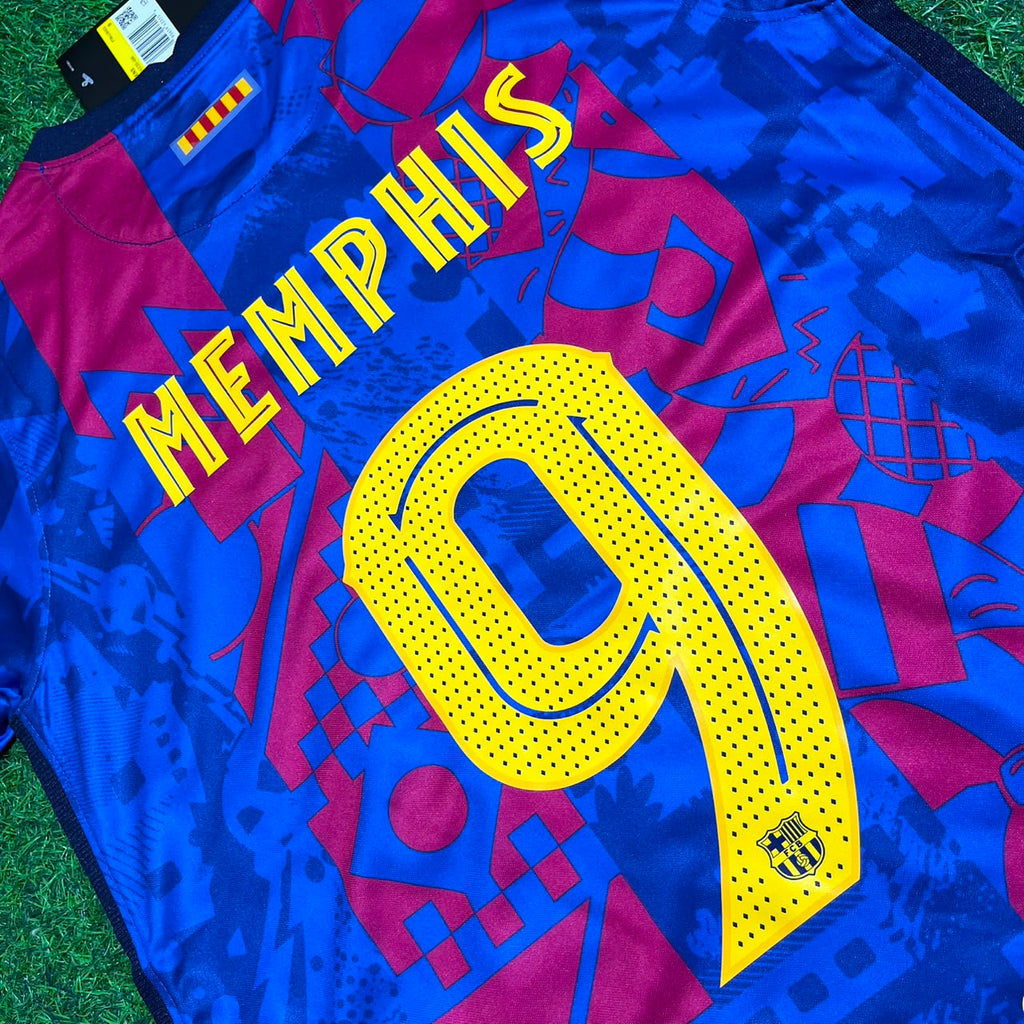 Memphis Depay #9 Barcelona Saison 2021/22 Drittes Retro-Trikot Fußballtrikot