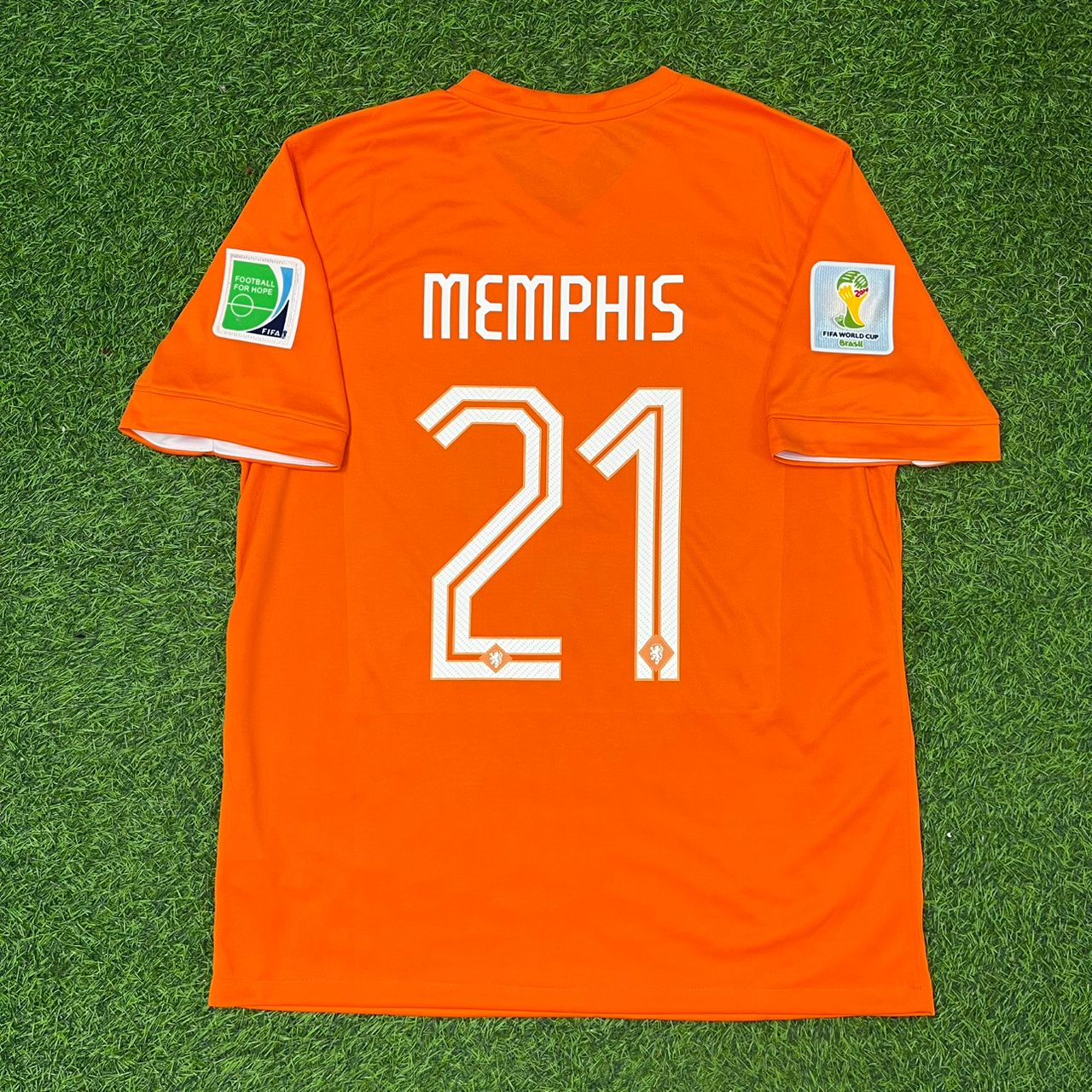 Memphis Depay Netherlands 2014 World Cup Home Football Jersey