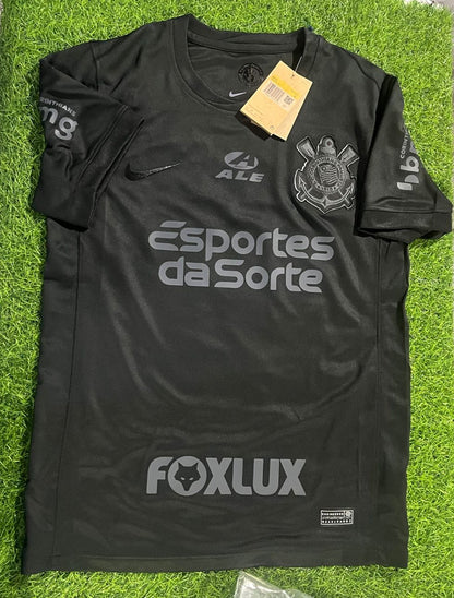 Memphis Depay #10 Corinthians Black Kit Jersey Trikot Maillot Maglia Camiseta Soccer Shirt