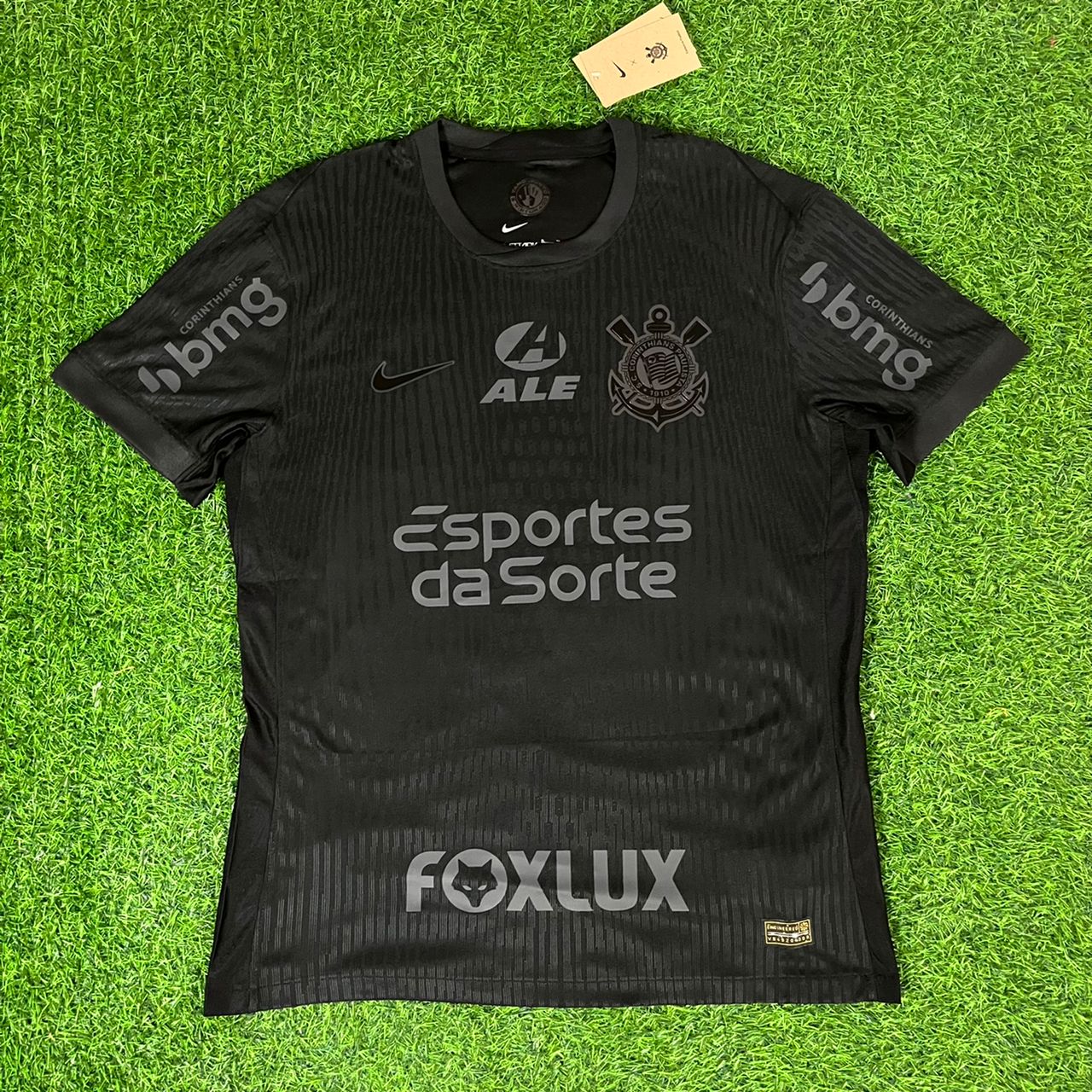 Memphis Depay #10 Corinthians Black Kit Jersey Trikot Maillot Maglia Camiseta Soccer Shirt
