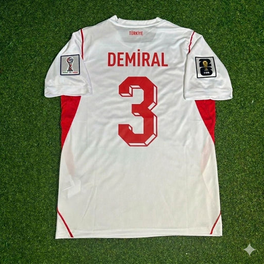 Merih Demiral #3 Turkey Türkiye - World Cup 2026 -Away White - Jersey Trikot - Maillot Maglia