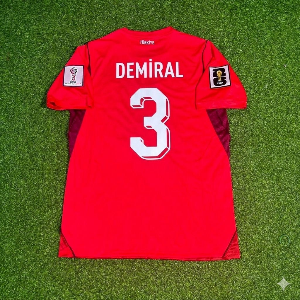 Merih Demiral #3 Turkey Türkiye - World Cup 2026 -Home Red- Jersey Trikot - Maillot Maglia
