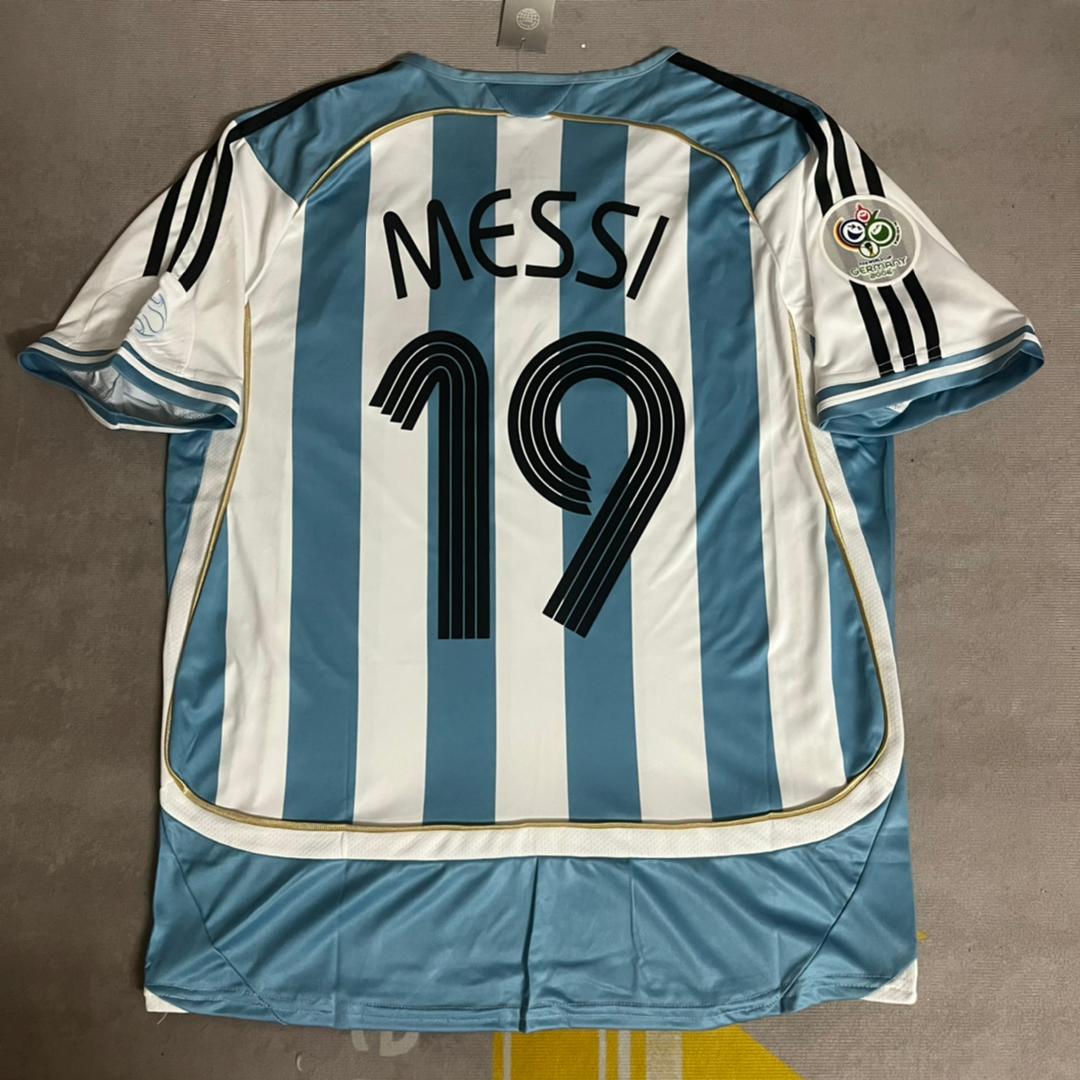 Lionel Messi Argentina Retro Jersey Maillot Trikot Maglia Soccer Shirt