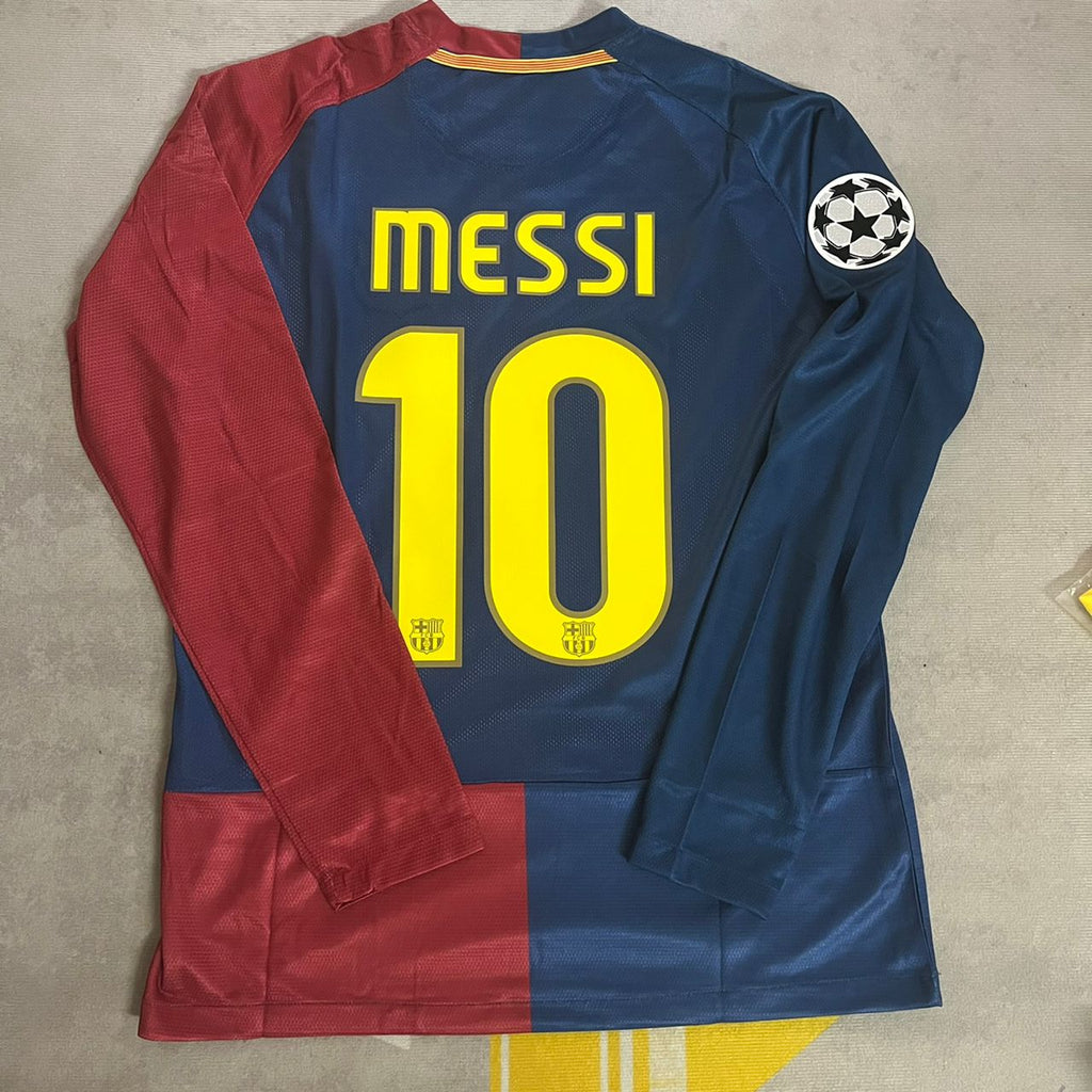 Lionel Messi Barcelona 2009 Roma Final Retro Jersey Trikot Maillot Soccer Shirt