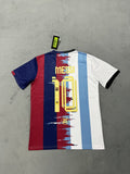 Lionel Messi Barcelone + Argentine Légende Maillot de Foot Spécial