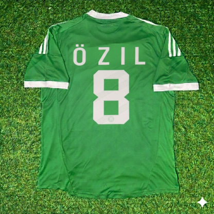 Germany 2012 EURO Green Retro Football Jersey – Mesut Ozil