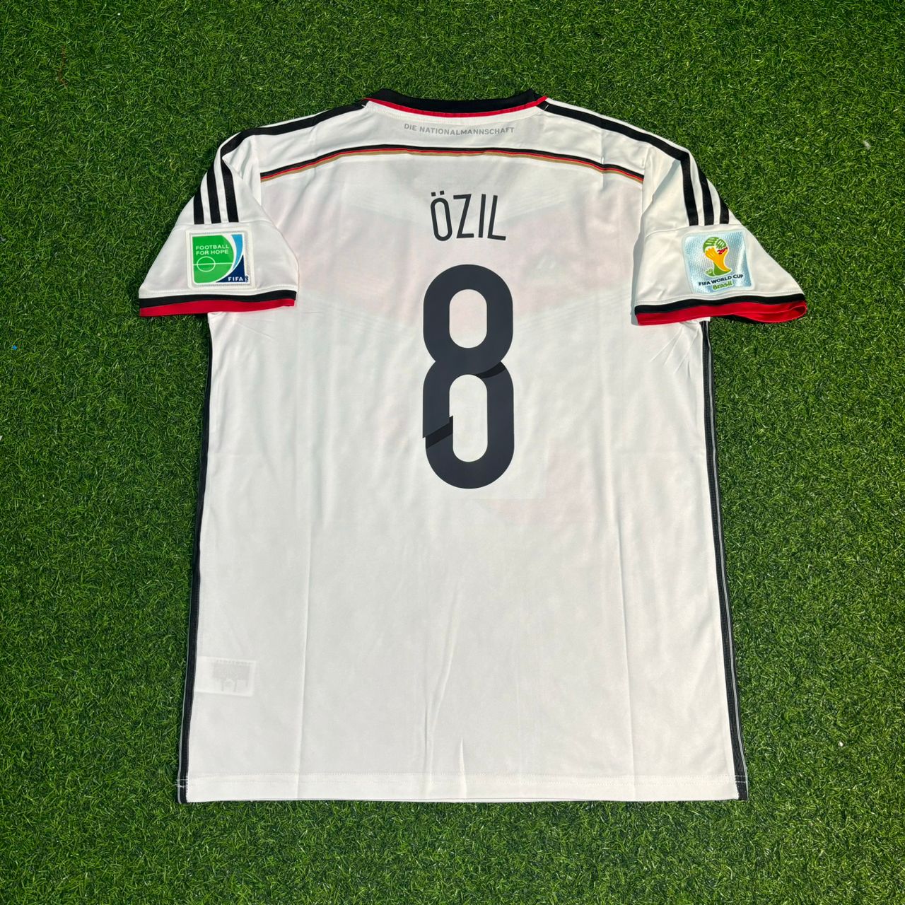 Mesut Ozil #8 Germany 2014 World Cup Champion Home Retro Jersey