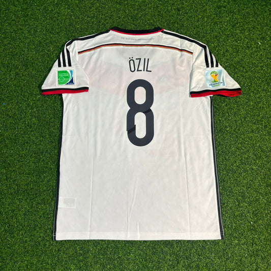Mesut Özil #8 Deutschland 2014 Weltmeister Heim Retro Trikot