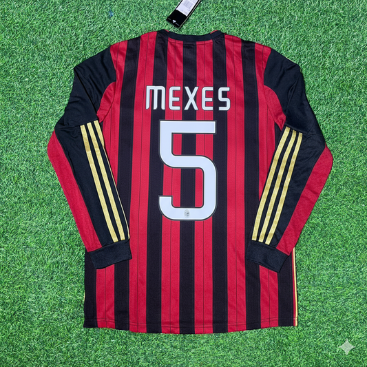 Philippe Mexes AC Milan 2013/14 Langarm-Heim-Retro-Fußballtrikot-Set