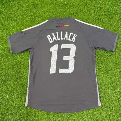 Maillot de football rétro spécial gris Allemagne Coupe du Monde 2002 – Michael Ballack