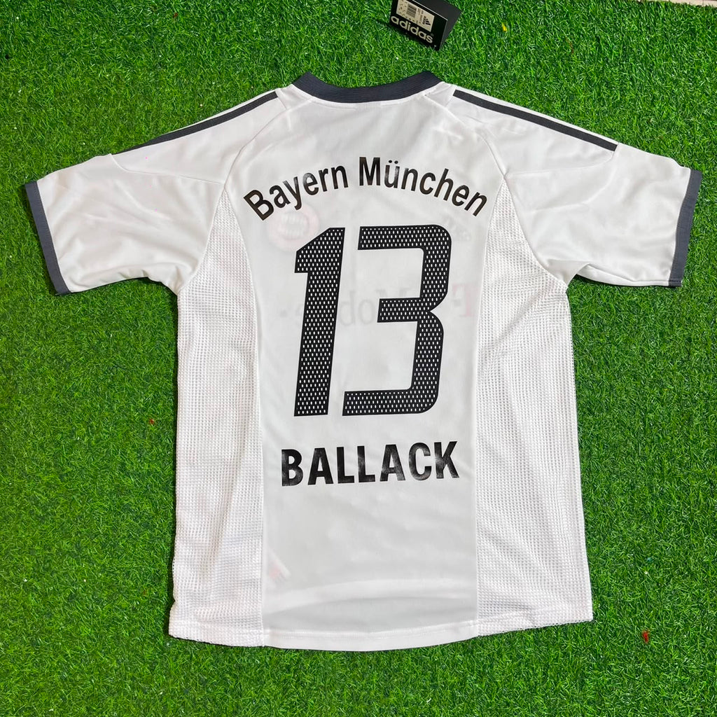 Michael Ballack FC Bayern München 2002/2004 Auswärts Weiß Retro Fußballtrikot