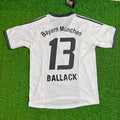 Michael Ballack FC Bayern München 2002/2004 Auswärts Weiß Retro Fußballtrikot