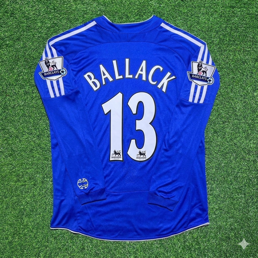 Chelsea 2006/08 Long Sleeve EPL Patch Football Jersey – Michael Ballack 13