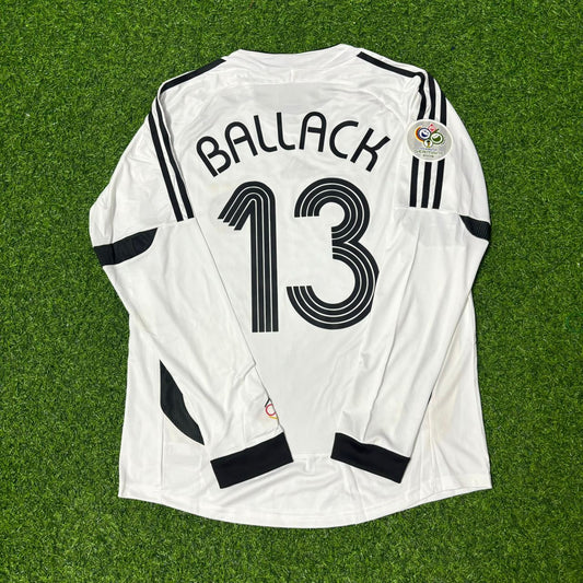 Michael Ballack Deutschland 2006 WM Langarm Weiß Fußball Trikot