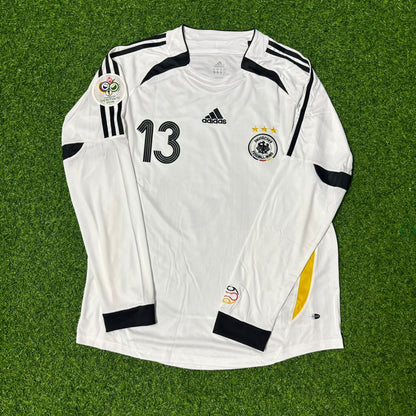 Michael Ballack Germany 2006 World Cup Long Sleeve White Football Jersey