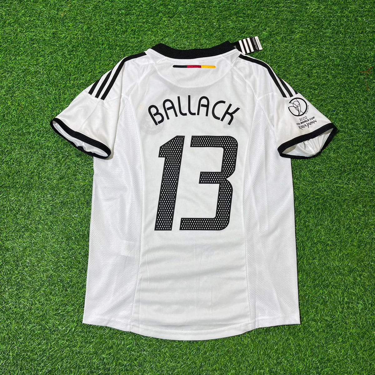 Maillot Rétro Blanc Allemagne Coupe du Monde 2002 Japon Corée – Michael Ballack