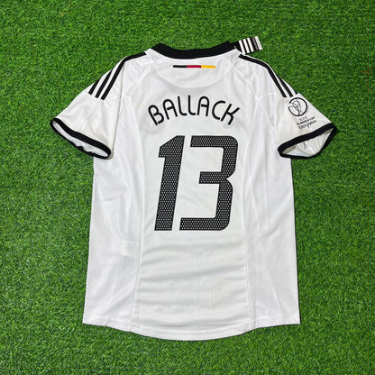 Maillot Rétro Blanc Allemagne Coupe du Monde 2002 Japon Corée – Michael Ballack