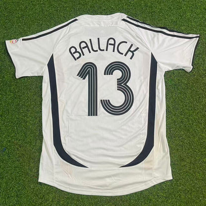 Germany 2006 World Cup White Retro Football Jersey – Michael Ballack