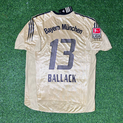 Bayern Munich 2004/05 Golden Set Retro Football Jersey – Michael Ballack