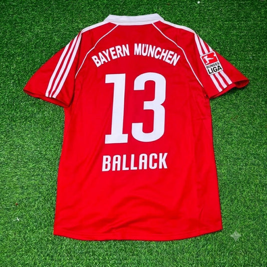 Bayern Munich 2005/06 Bundesliga Red Home Retro Football Jersey – Michael Ballack