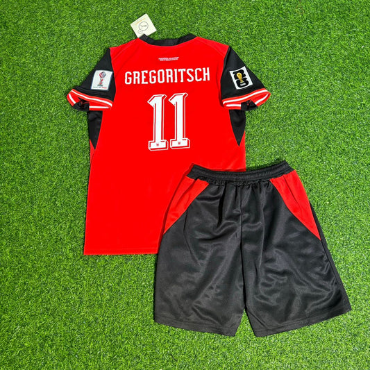 Michael Gregoritsch 11 Österreich 2026 WM Kinder Fußball Trikot Set