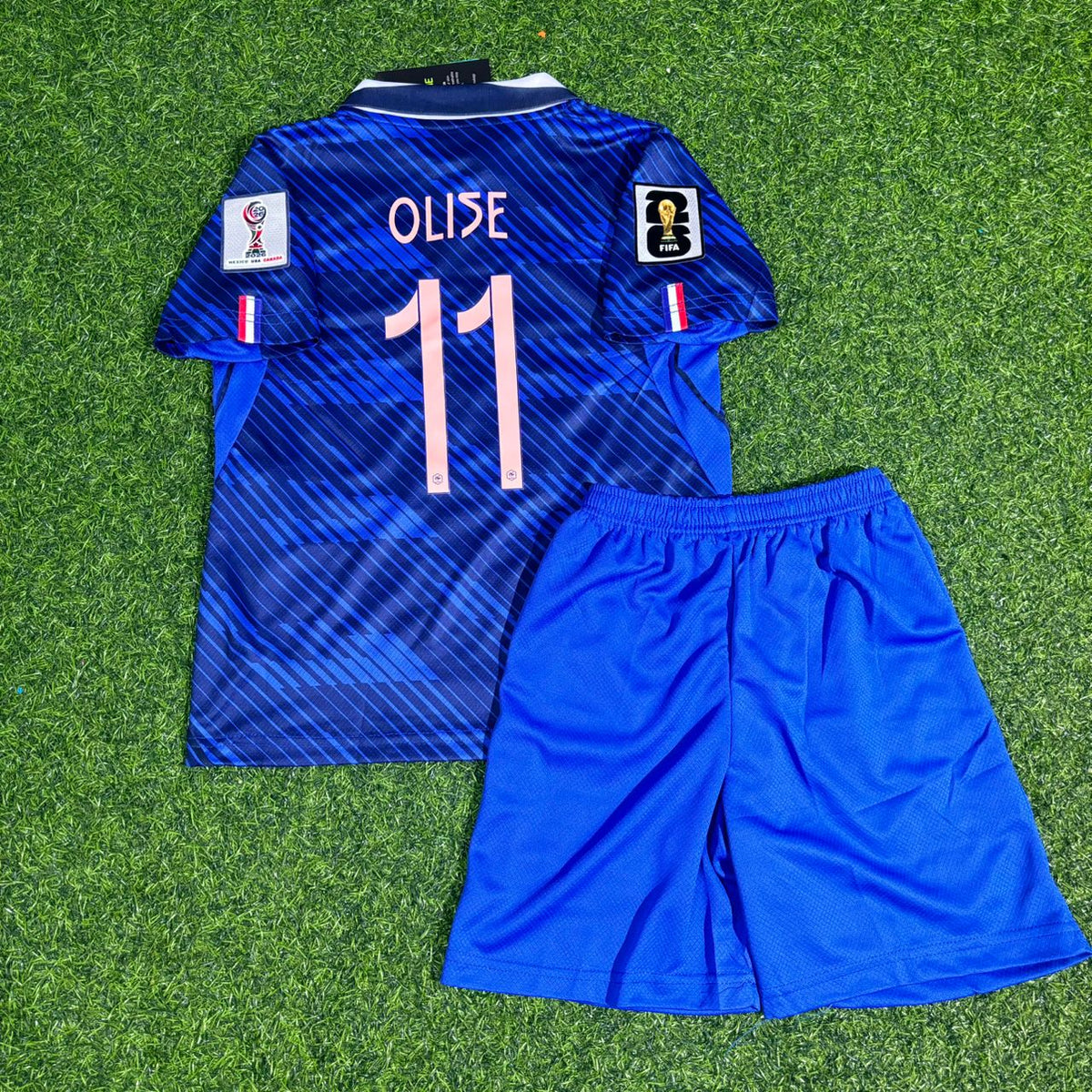 Michael Olise #11 France 2026 World Cup Home Kids Football Jersey