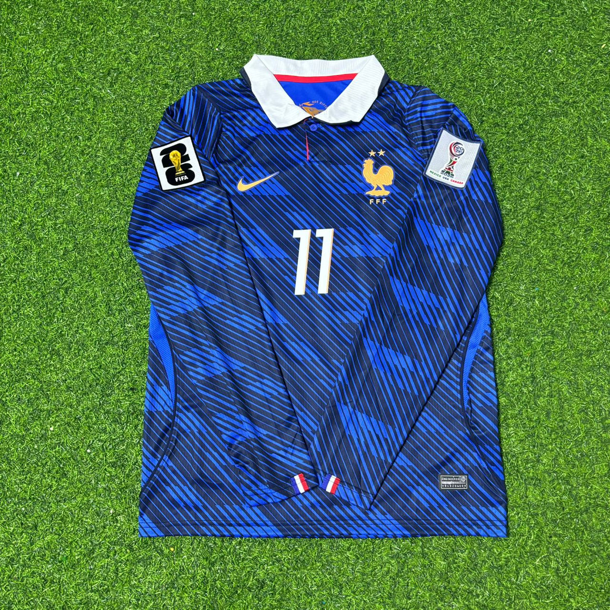 Michael Olise France 2026 World Cup Home Long Sleeve Football Jersey