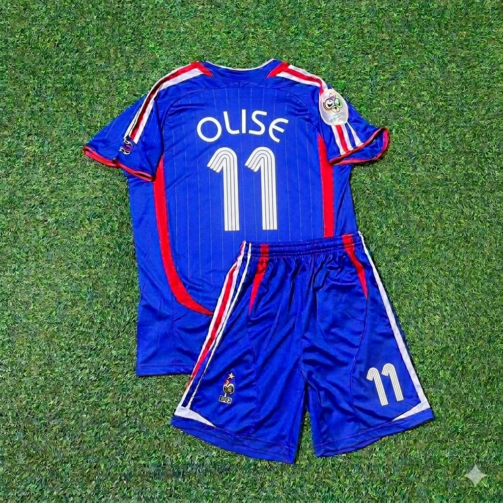 Michael Olise #11 World Cup Kids Blue Retro Football Jersey Kit