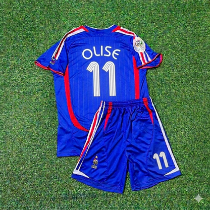 Michael Olise #11 World Cup Kids Blue Retro Football Jersey Kit